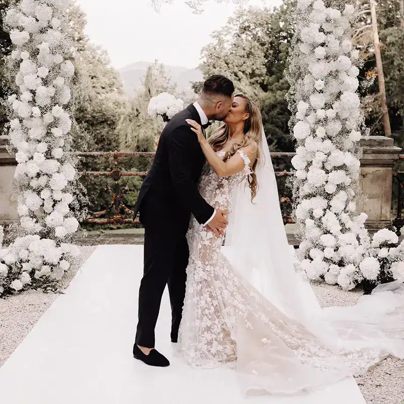 Bruidspaar bruidskus