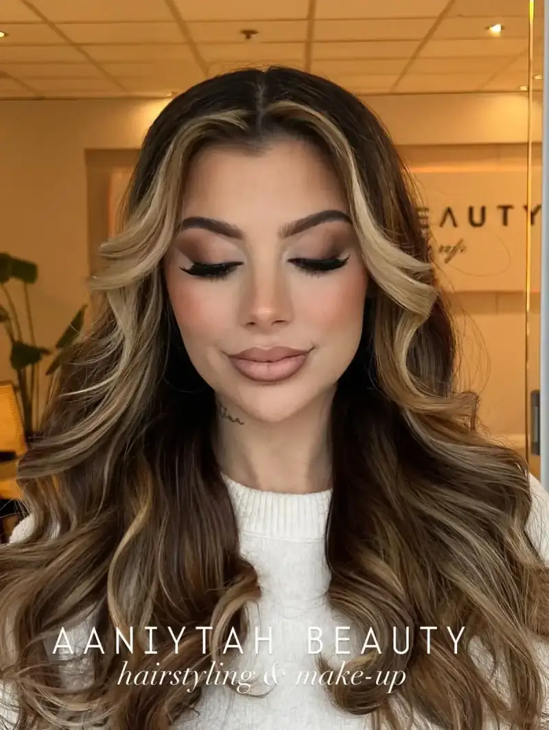 Bruidsmakeup gesloten ogen focus lashes