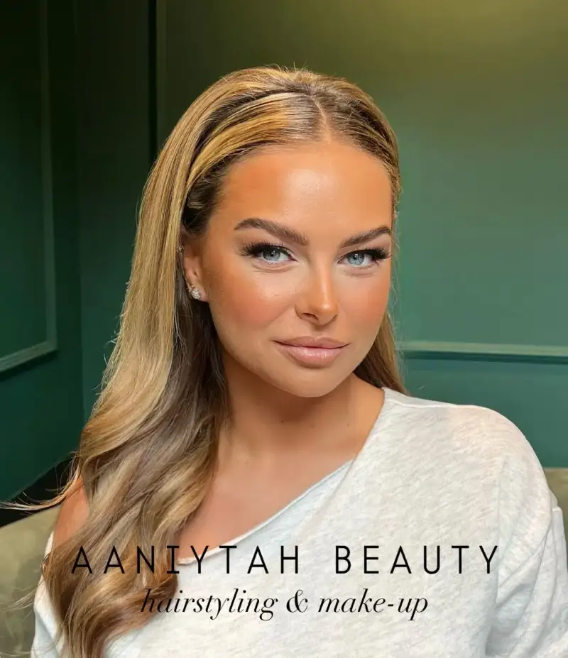 Natuurlijke bruidslook profielportret